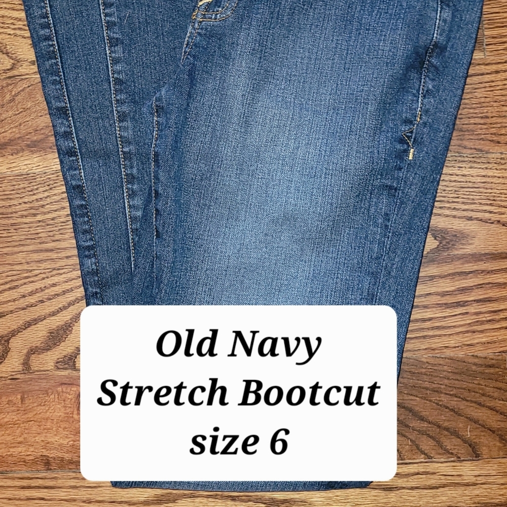 Old Navy Blue Jeans Stretch Boot Cut size 6 vintage